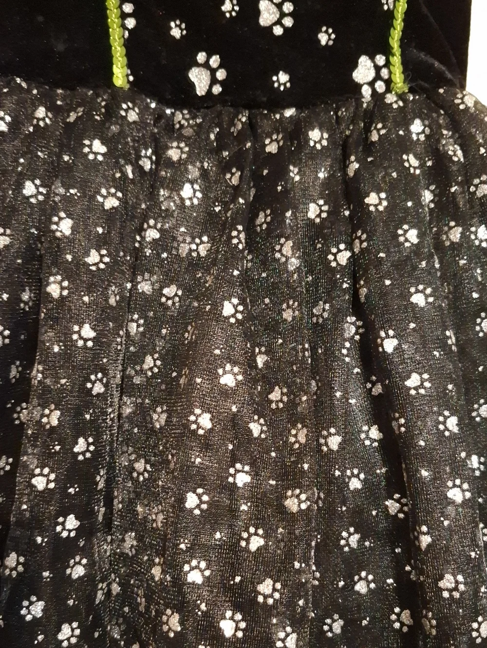 Black Cat Tutu Costume with Green Accents